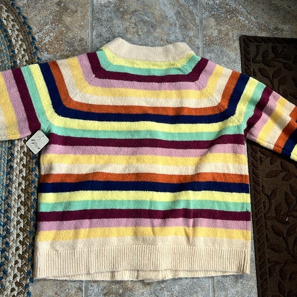 Free People x Found Multi-Stripe Cardigan Sweater Size Medium NWT - Picture 13 of 14